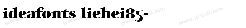 ideafonts liehei85字体转换